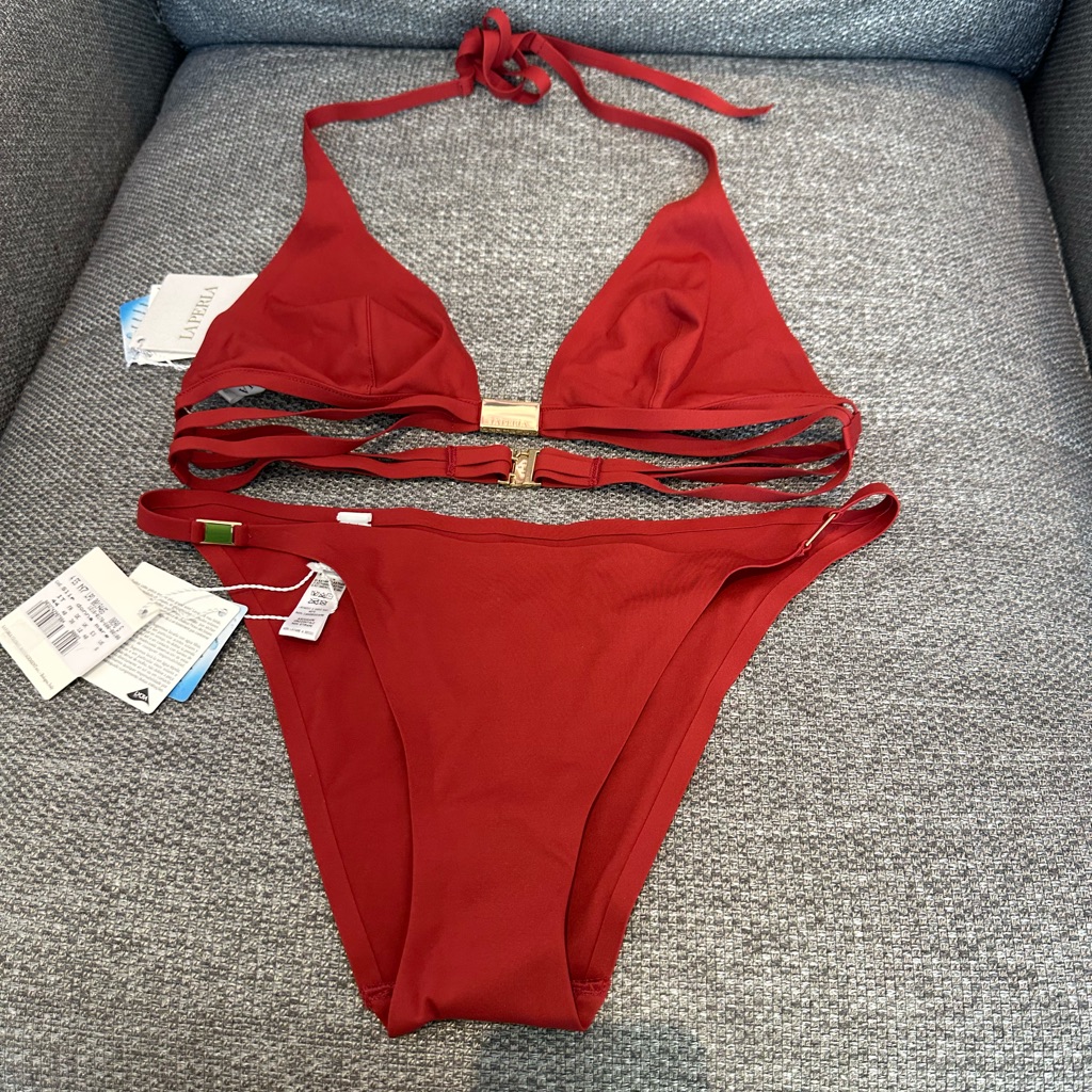 La Perla Swimwear New With Tag Bikini Coral Terracotta Color Us 6-8 It 44